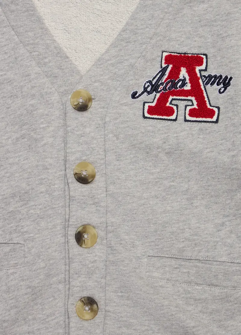 Felpa In Cotone, Bambino, Grigio chiaro melange miniatura 2