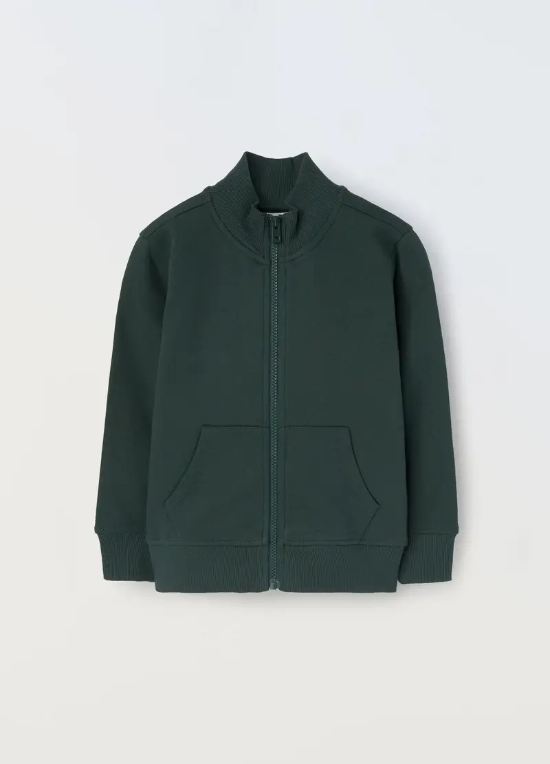 Felpa In Cotone Bambino, Verde scuro