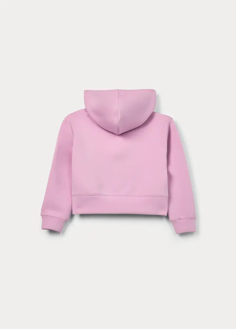 Felpa In French Terry Di Misto Cotone Bambina, Rosa chiaro miniatura 2