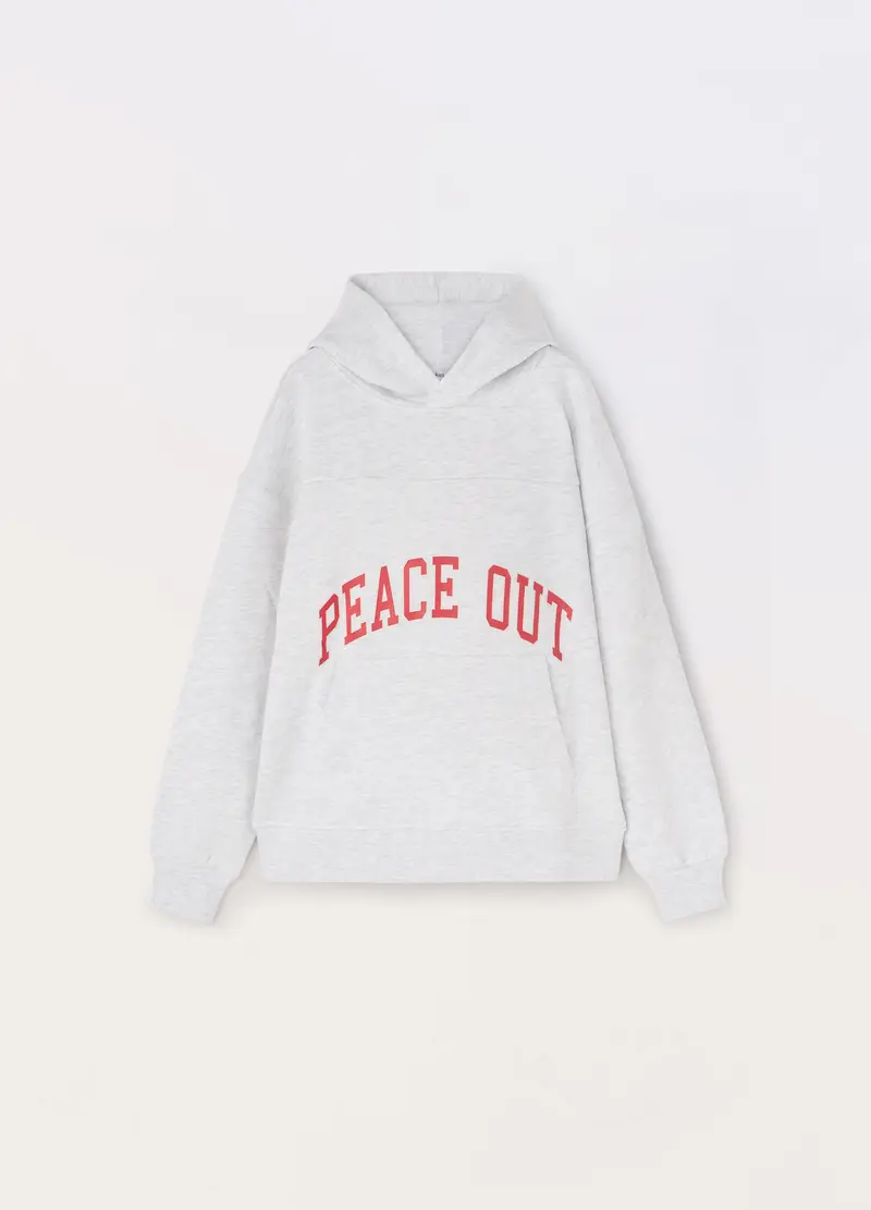 Blukids, Felpa In French Terry Di Misto Cotone Ragazzo, Bambino, Grigio chiaro melange, Taglia: 10-11