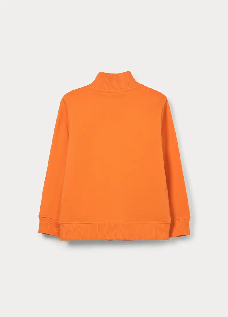Felpa In French Terry Di Puro Cotone Bambino, Arancione tangerine miniatura 2