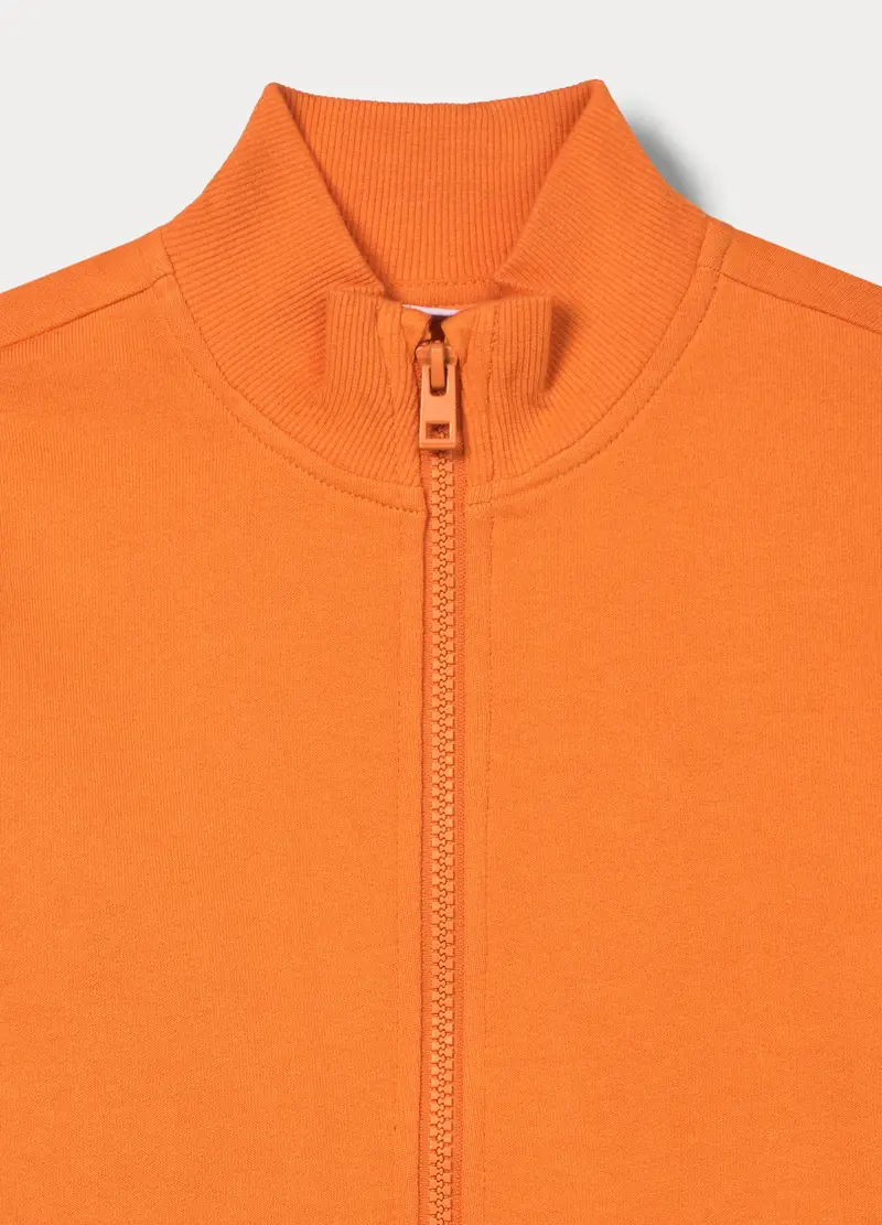 Felpa In French Terry Di Puro Cotone Bambino, Arancione tangerine miniatura 3
