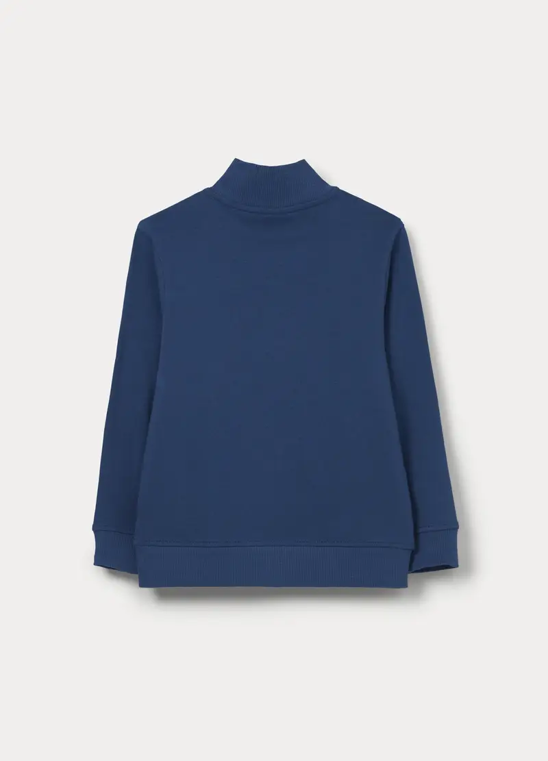 Felpa In French Terry Di Puro Cotone Bambino, Blu Bluette miniatura 2