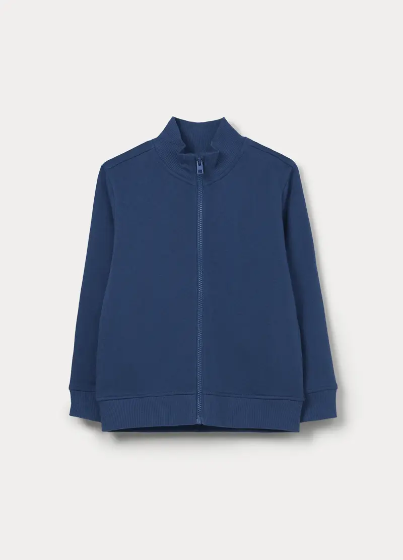 Felpa In French Terry Di Puro Cotone Bambino, Blu Bluette