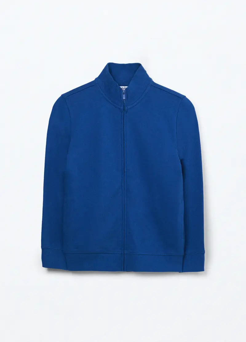 Blukids, Felpa In French Terry Di Puro Cotone Bambino, Blu elettrico, Taglia: 3-4