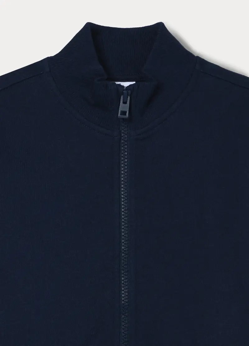 Felpa In French Terry Di Puro Cotone Bambino, Blu scuro miniatura 3