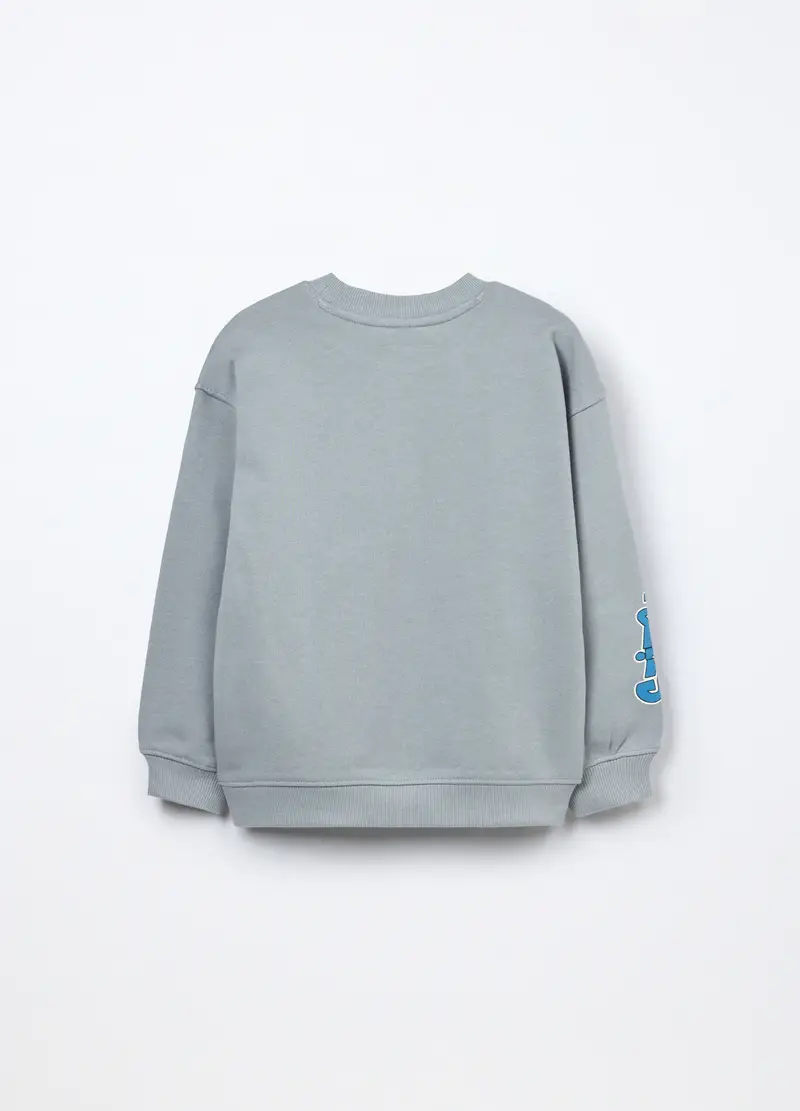 Felpa In French Terry Di Puro Cotone Bambino, Grigio chiaro miniatura 2