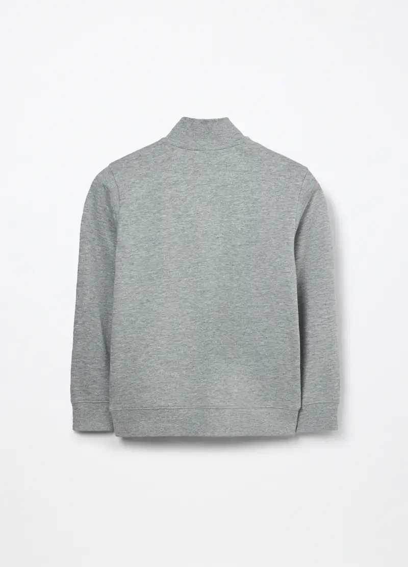 Felpa In French Terry Di Puro Cotone Bambino, Grigio chiaro melange miniatura 2