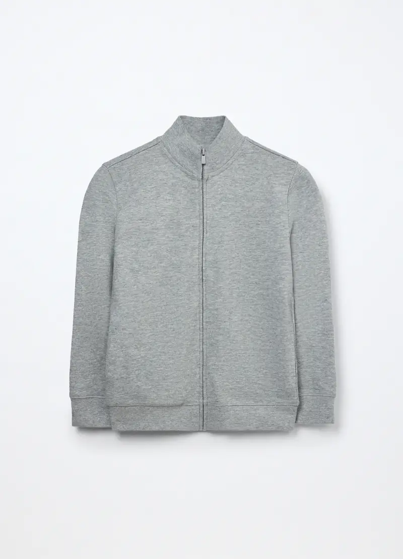 Felpa In French Terry Di Puro Cotone Bambino, Grigio chiaro melange