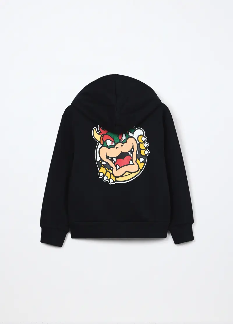 Felpa In French Terry Di Puro Cotone Bambino, Nero miniatura 2