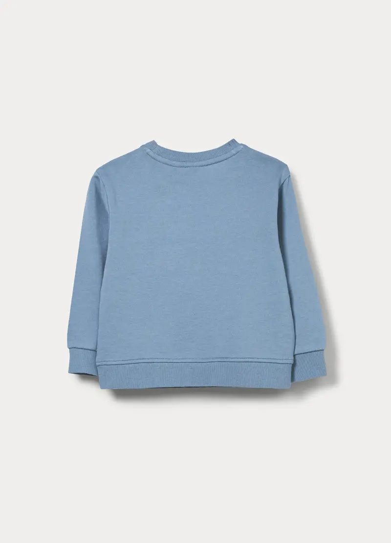 Felpa In French Terry Di Puro Cotone Bimbo, Bambino, Azzurro chiaro miniatura 2