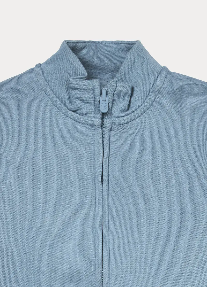 Felpa In French Terry Di Puro Cotone Bimbo, Bambino, Azzurro chiaro miniatura 3