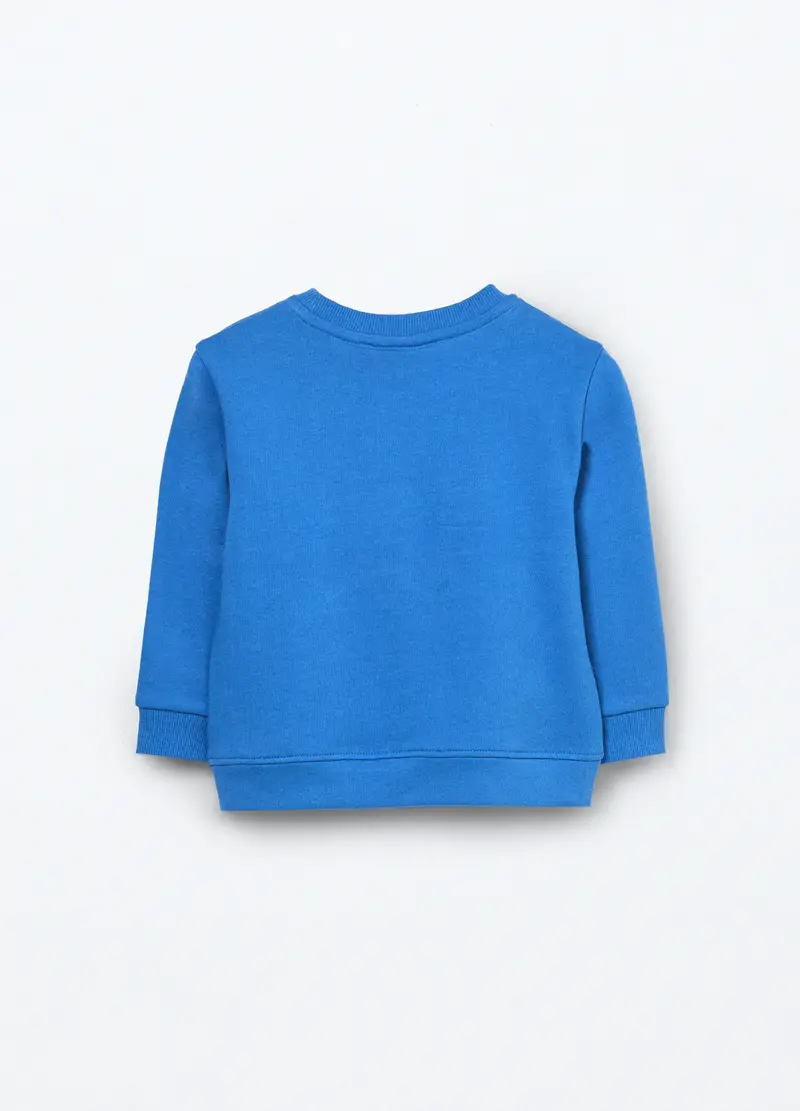 Felpa In French Terry Di Puro Cotone Neonato, Bambino, Blu Bluette miniatura 2