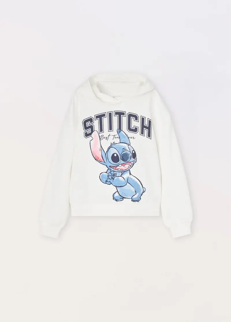 Blukids, Felpa In French Terry Di Puro Cotone Ragazza, Bambina, Bianco, Taglia: 9-10