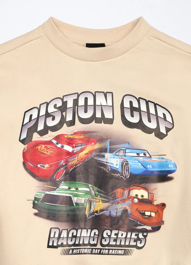 Felpa In Puro Cotone Bambino, Beige chiaro miniatura 3