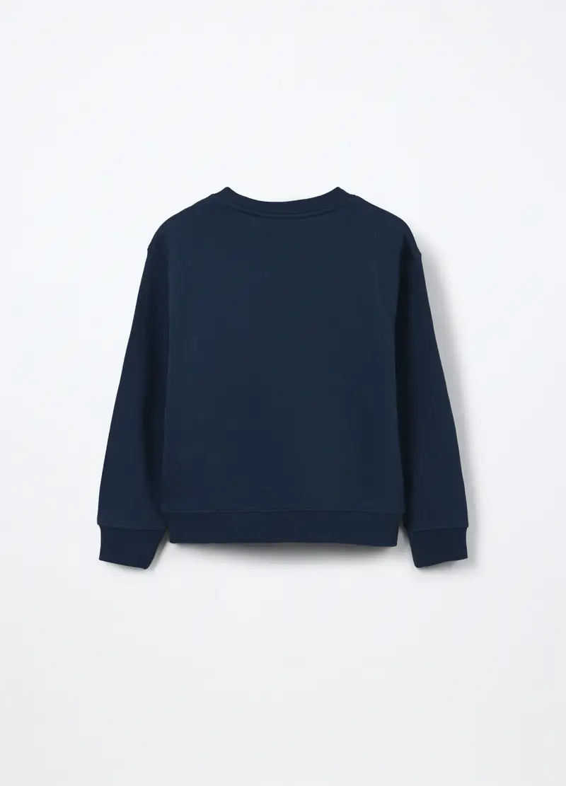 Felpa In Puro Cotone Bambino, Blu Bluette miniatura 2