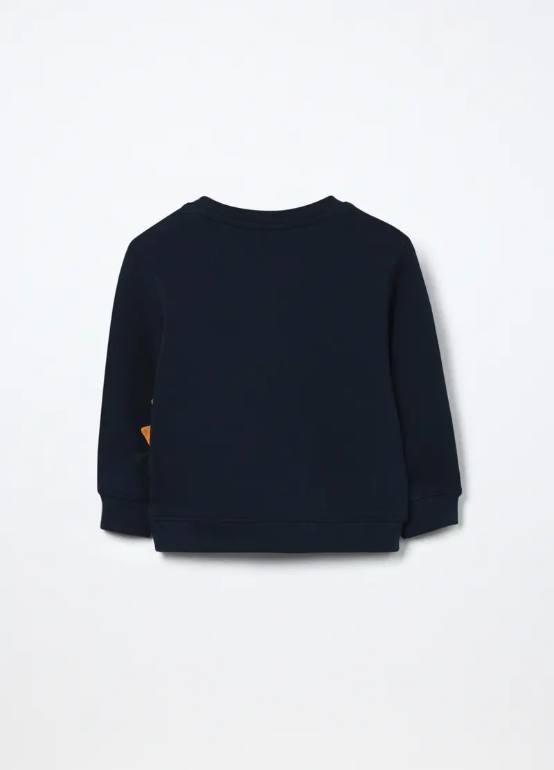 , Felpa In Puro Cotone Neonato, Bambino, Blu scuro miniatura 2