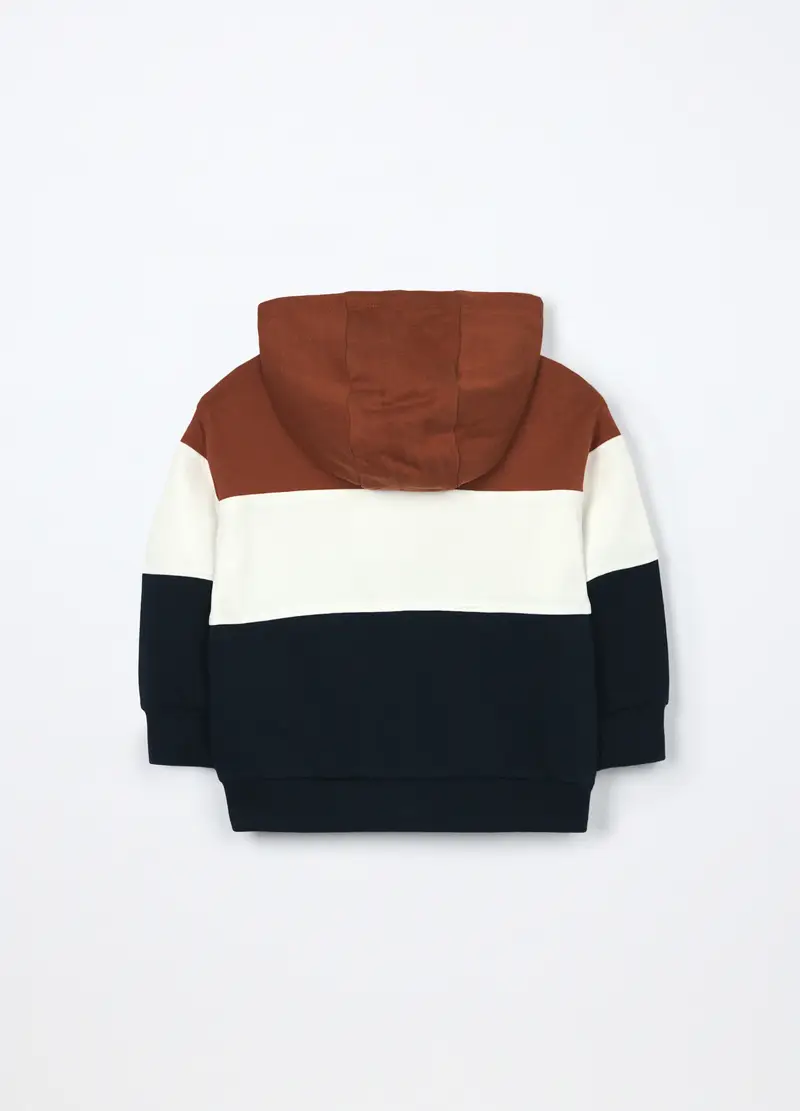 Felpa In Puro Cotone Neonato, Bambino, Marrone cioccolato miniatura 2