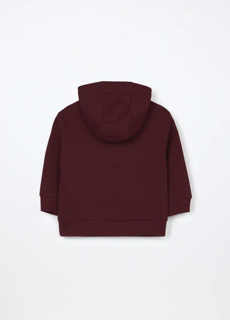 Felpa In Puro Cotone Neonato, Bambino, Rosso scuro miniatura 2