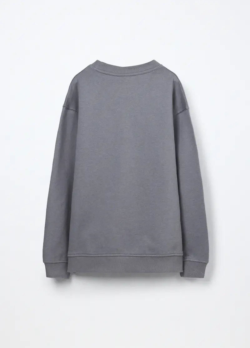 Felpa In Puro Cotone Ragazzo, Bambino, Grigio chiaro miniatura 2