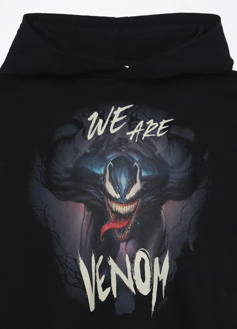 Felpa In Puro Cotone Ragazzo, Bambino, Nero miniatura 3