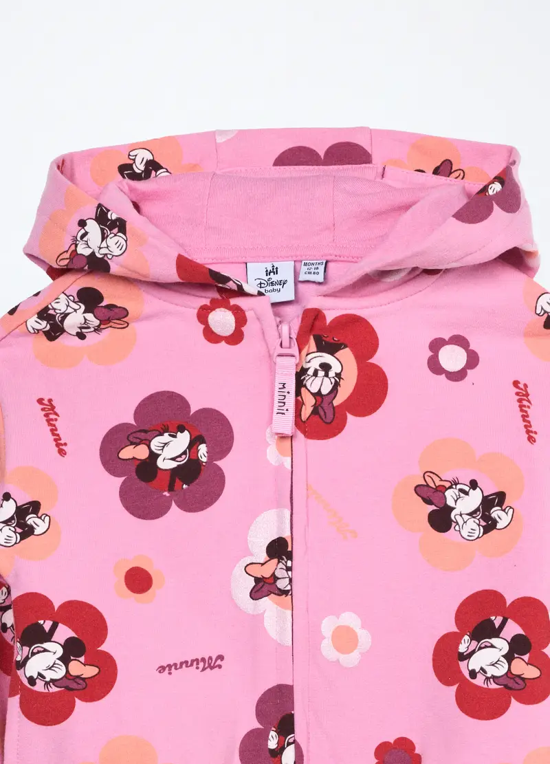, Felpa Minnie Full Zip Con Cappuccio Neonata, Bambina, Rosa fuxia miniatura 3