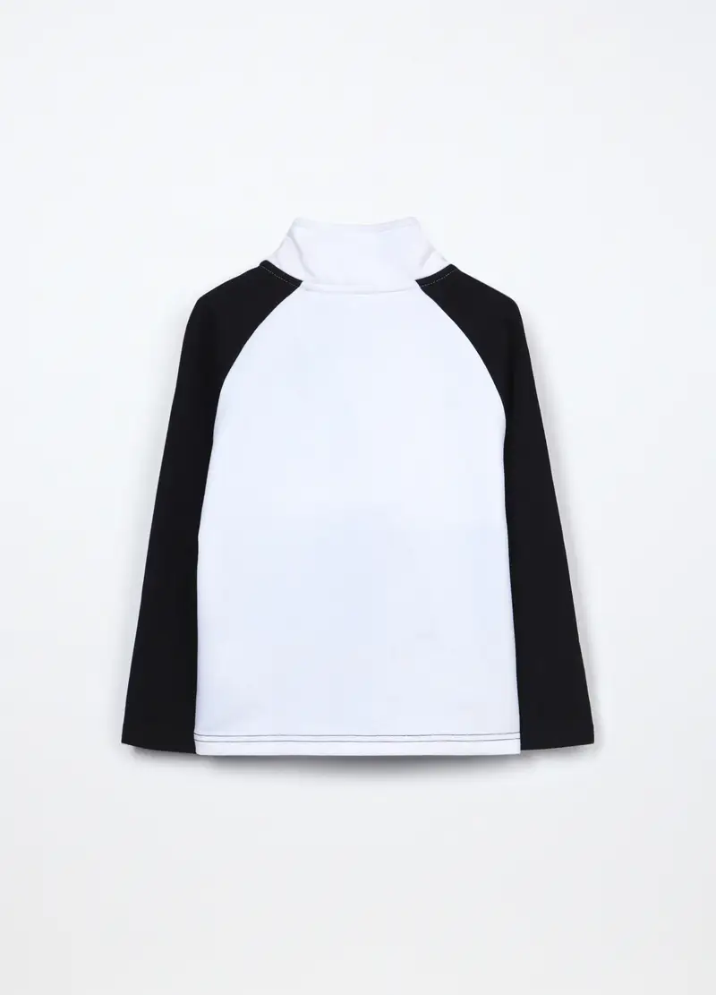 Felpa Misto Cotone Bambino, Bianco miniatura 2