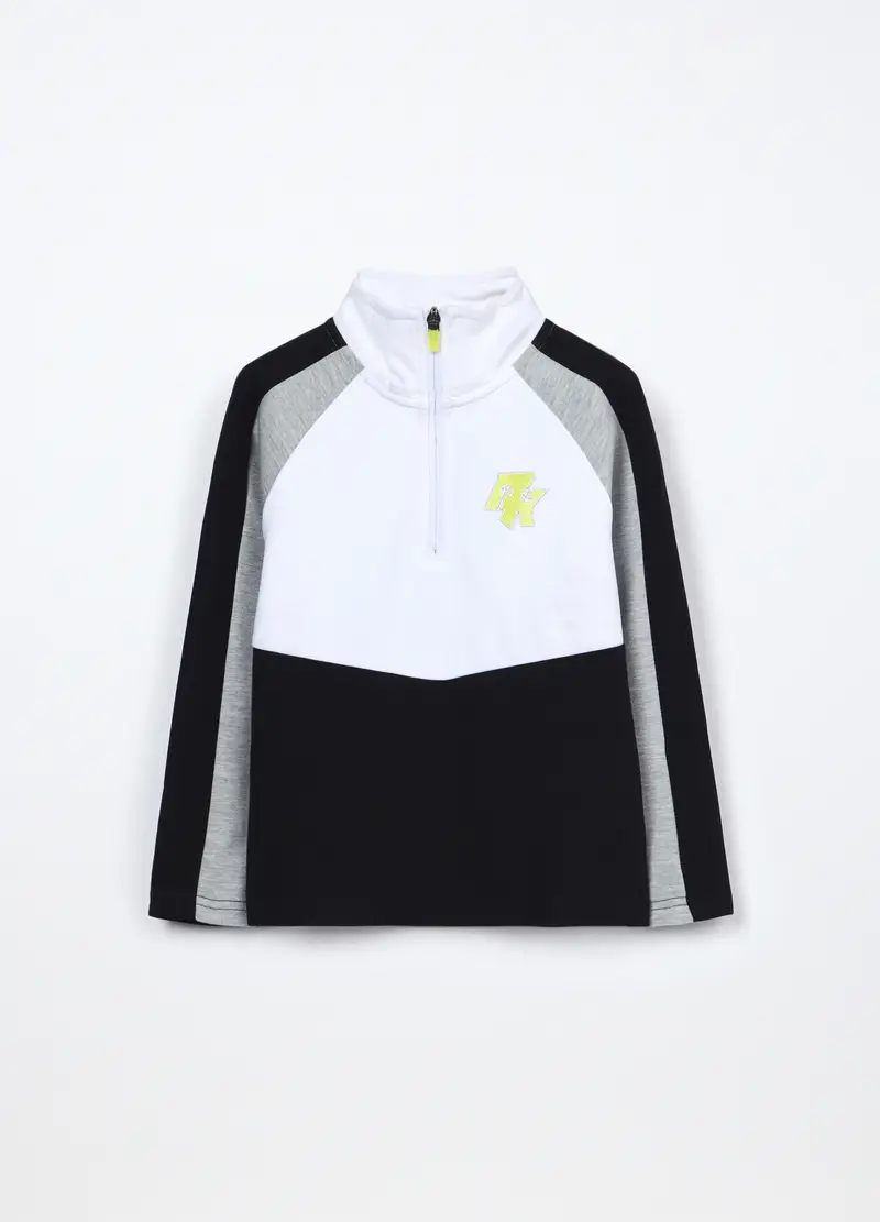 Felpa Misto Cotone Bambino, Bianco