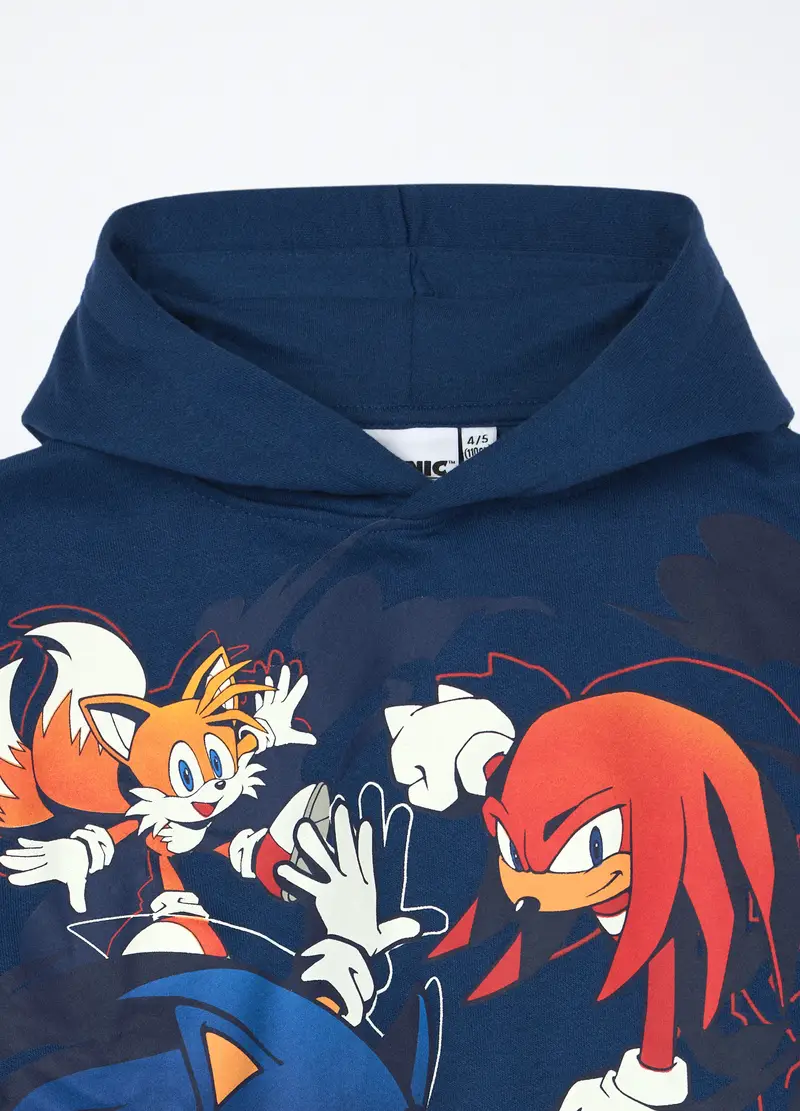 Felpa Misto Cotone Bambino, Blu scuro miniatura 3