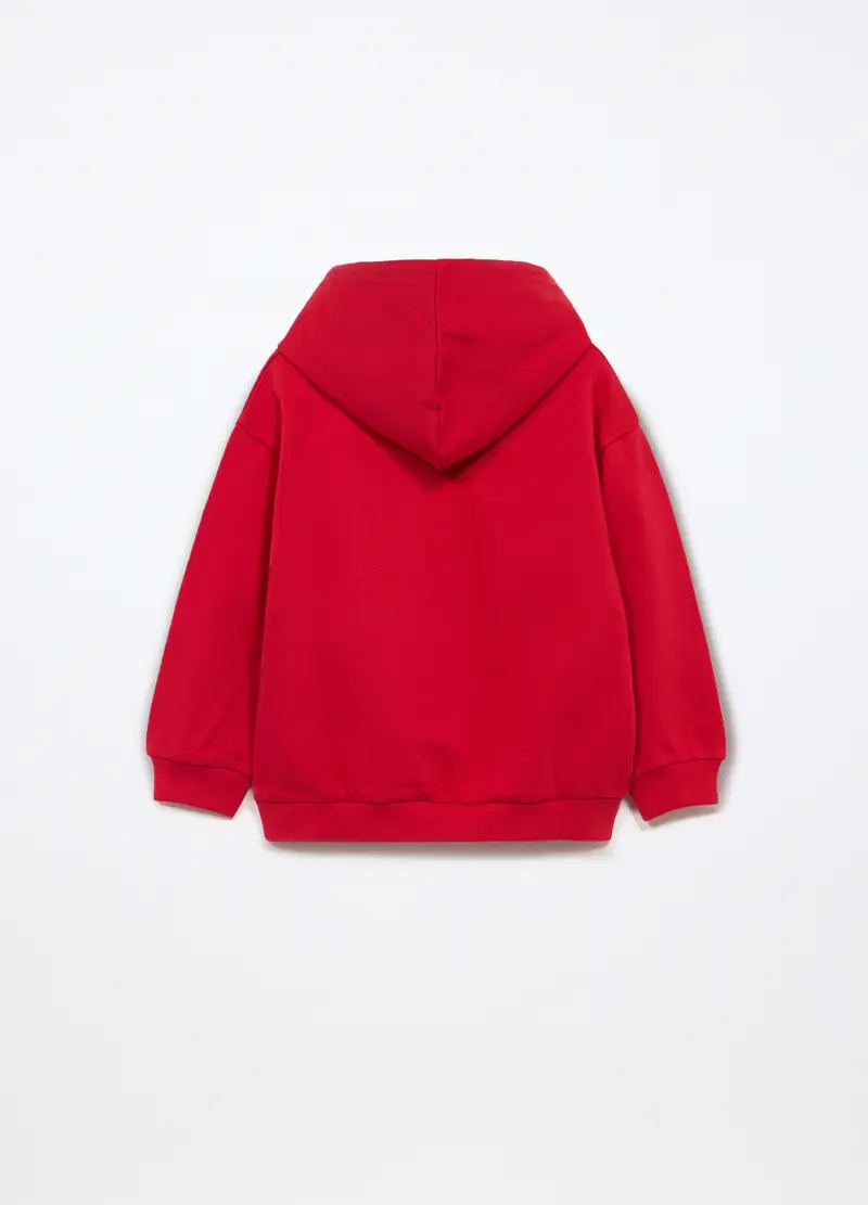 Felpa Misto Cotone Bambino, Rosso aragosta miniatura 2