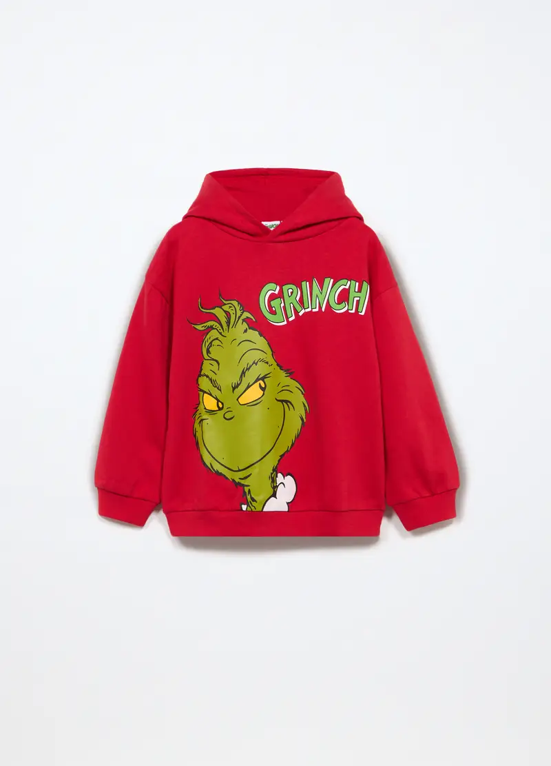 Felpa Misto Cotone Bambino, Rosso aragosta