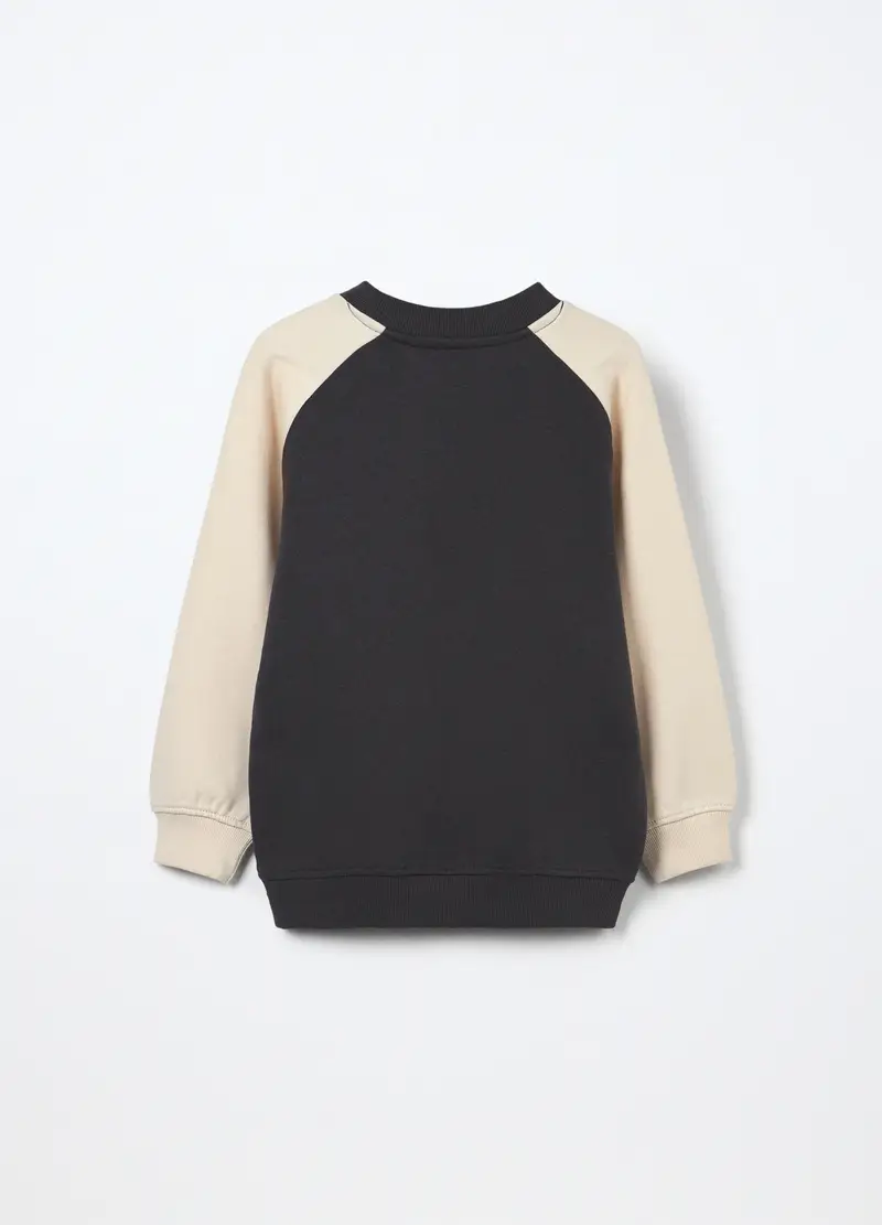 Felpa Misto Cotone Fleece Bambino, Grigio scuro miniatura 2