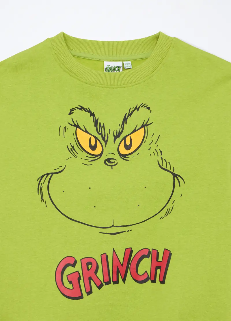 Felpa Misto Cotone Ragazzo, Bambino, Verde acido miniatura 3