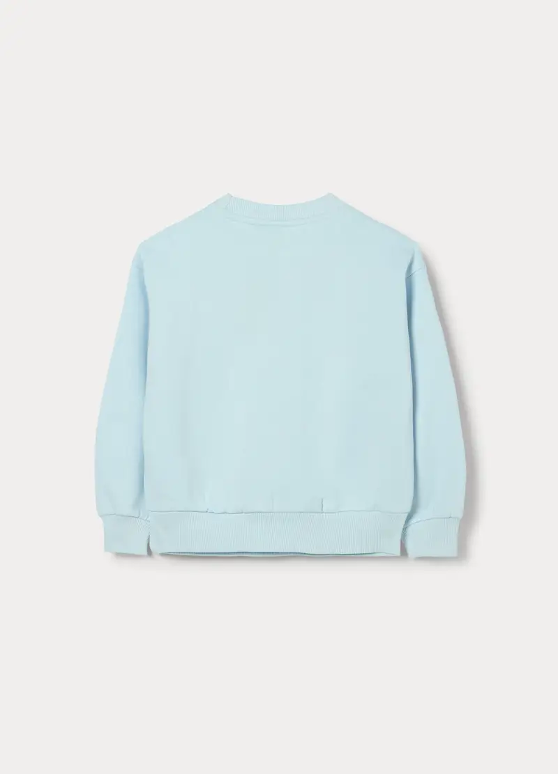 Felpa Stitch Misto Cotone Fleece Bambina, Azzurro chiaro miniatura 2