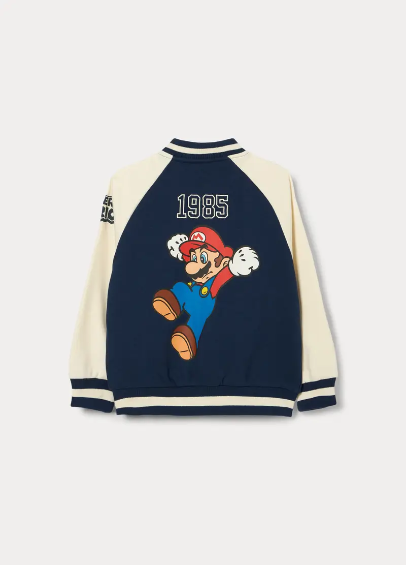 Felpa Varsity In French Terry Bambino, Blu scuro miniatura 2