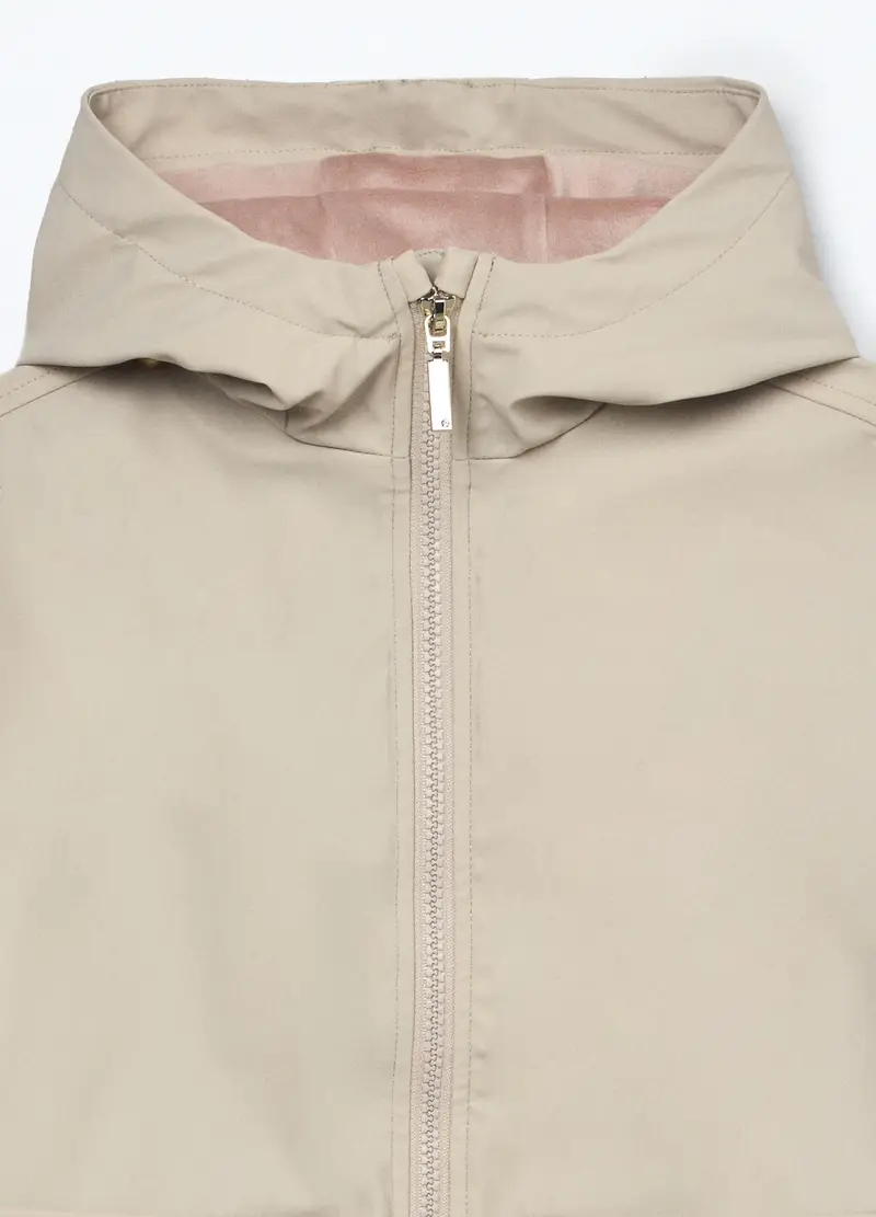 Blukids, Giacca A Vento Con Cappuccio Bambina, Beige chiaro, Taglia: 5-6 miniatura 2