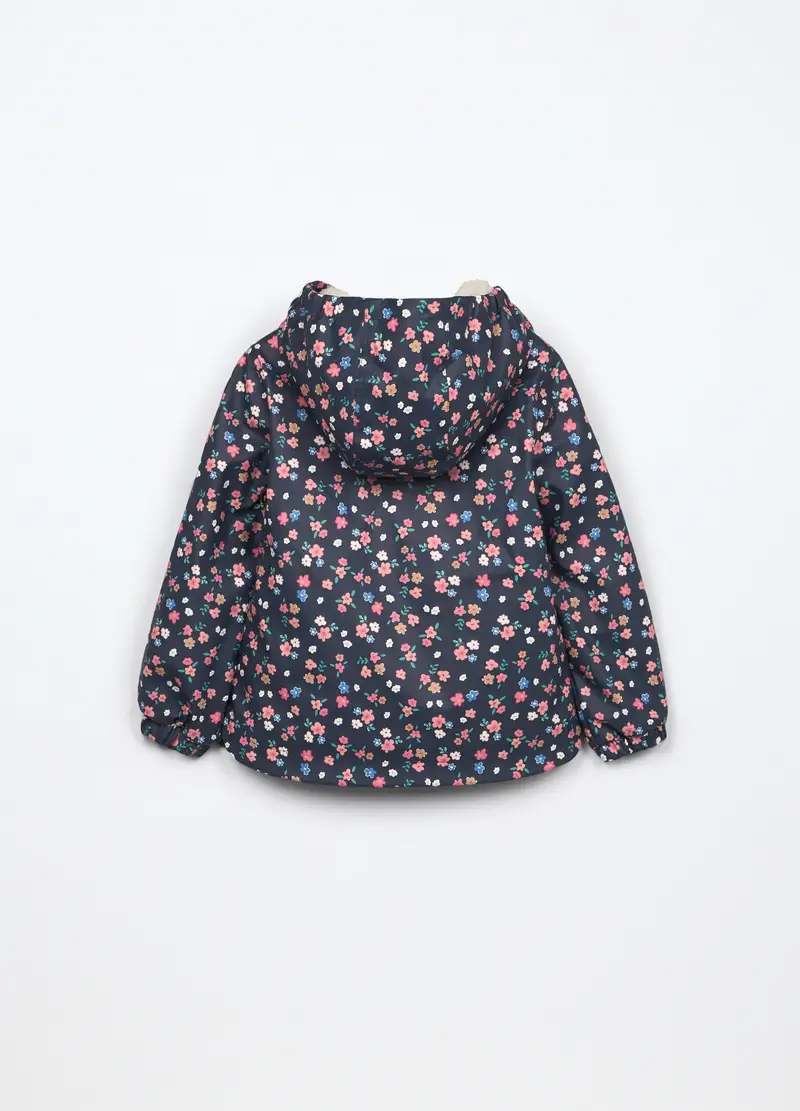 Giacca A Vento Con Cappuccio Bambina, Blu scuro miniatura 2