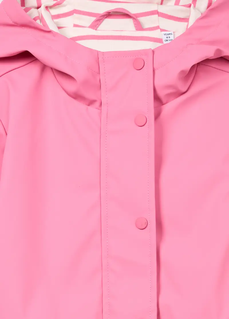 Giacca A Vento Con Cappuccio Bambina, Rosa pastello miniatura 3