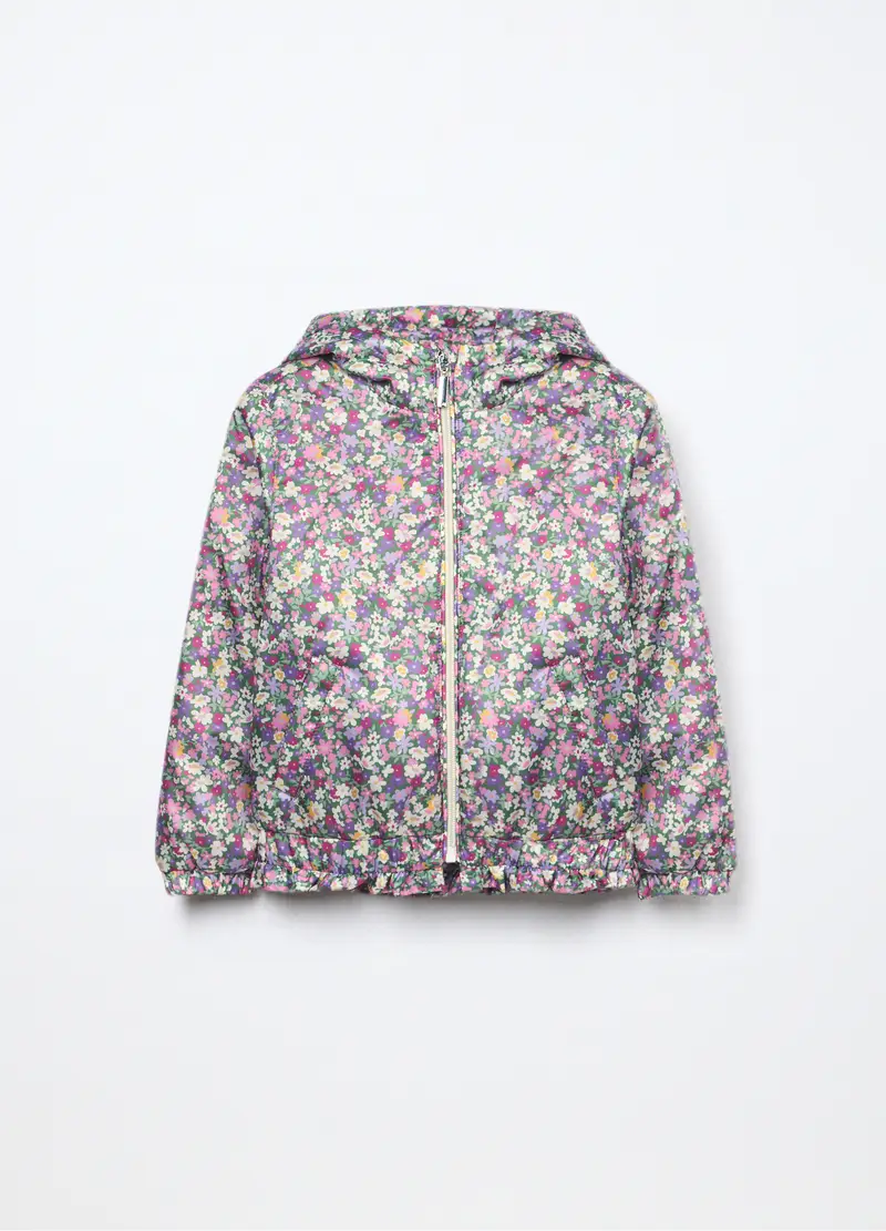 Blukids, Giacca A Vento Con Cappuccio Bambina, Verde foglia, Taglia: 3-4