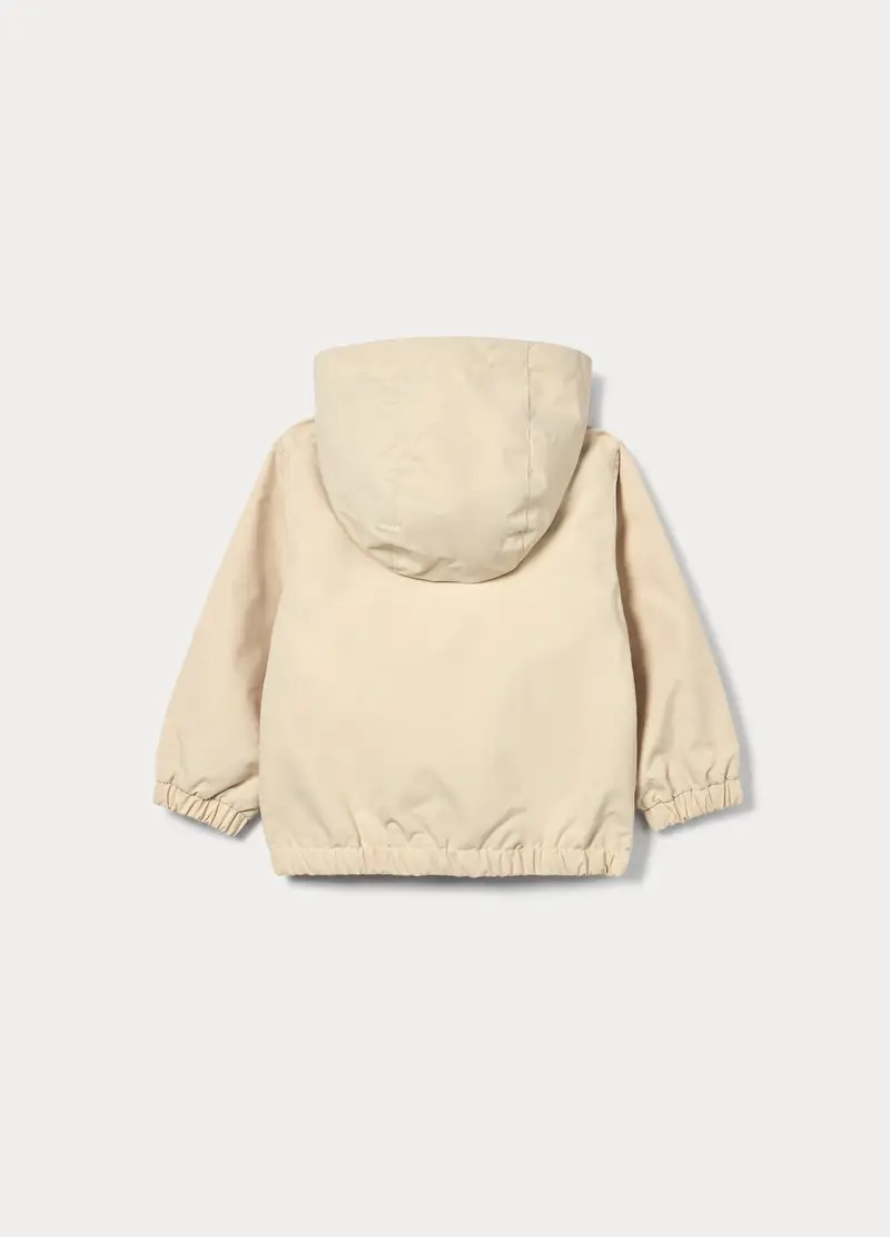 Giacca A Vento Con Cappuccio Bimbo, Bambino, Beige chiaro miniatura 2