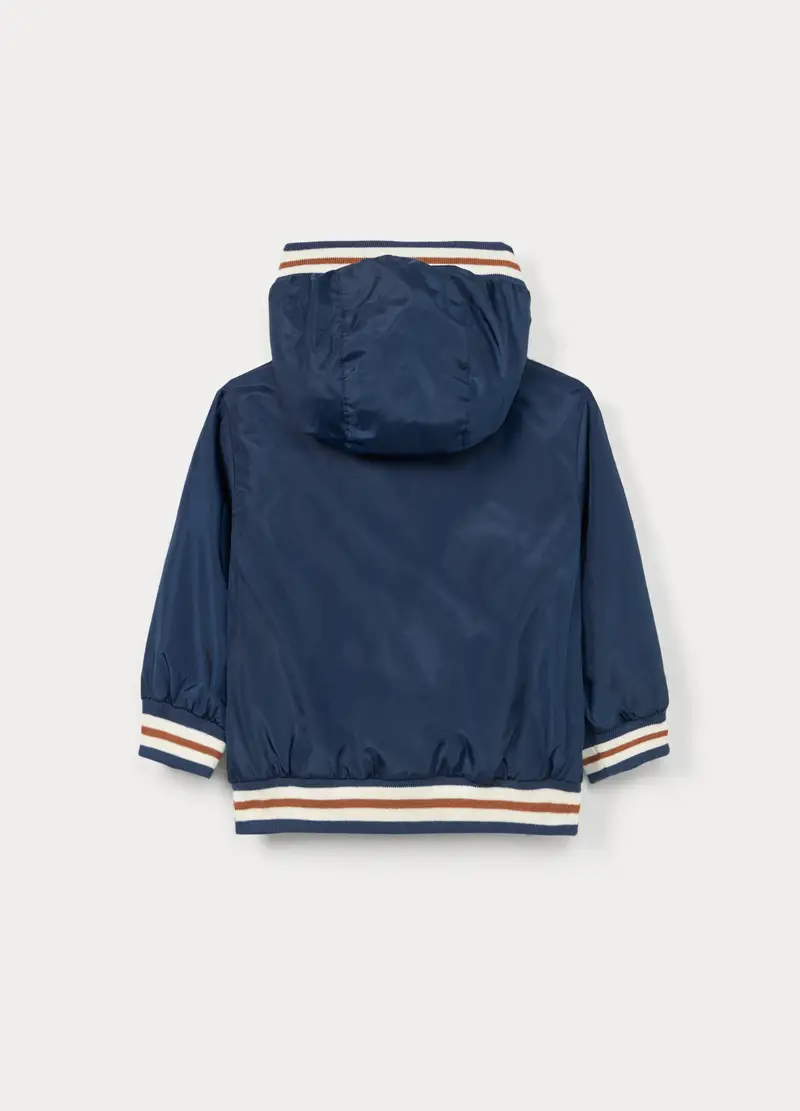 Giacca A Vento Con Cappuccio Bimbo, Bambino, Blu navy miniatura 2