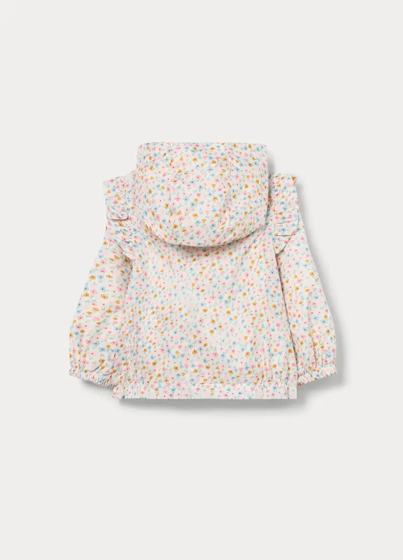 Giacca A Vento Con Cappuccio Neonata, Bianco miniatura 2