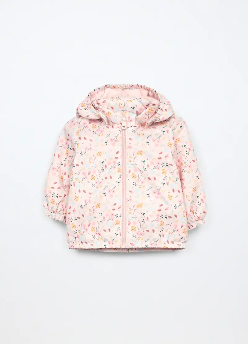 Blukids, Giacca A Vento Con Cappuccio Neonata, Rosa chiaro, Taglia: 3-6