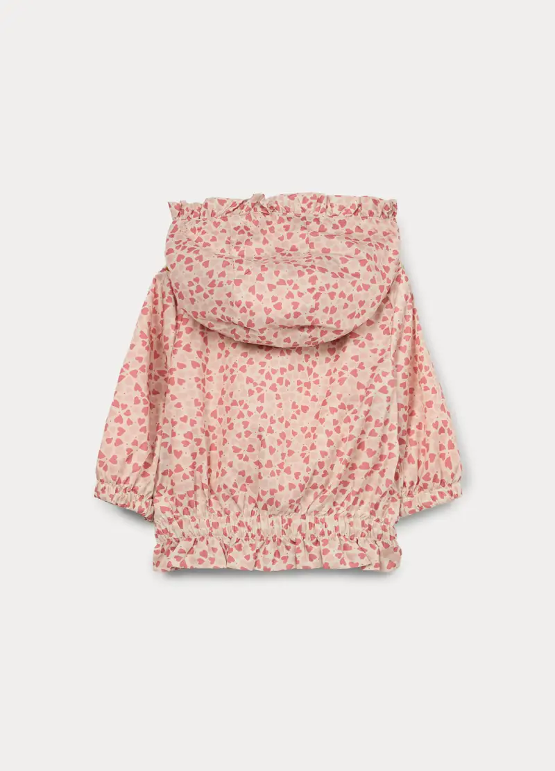 Giacca A Vento Con Cappuccio Neonata, Rosa scuro miniatura 2