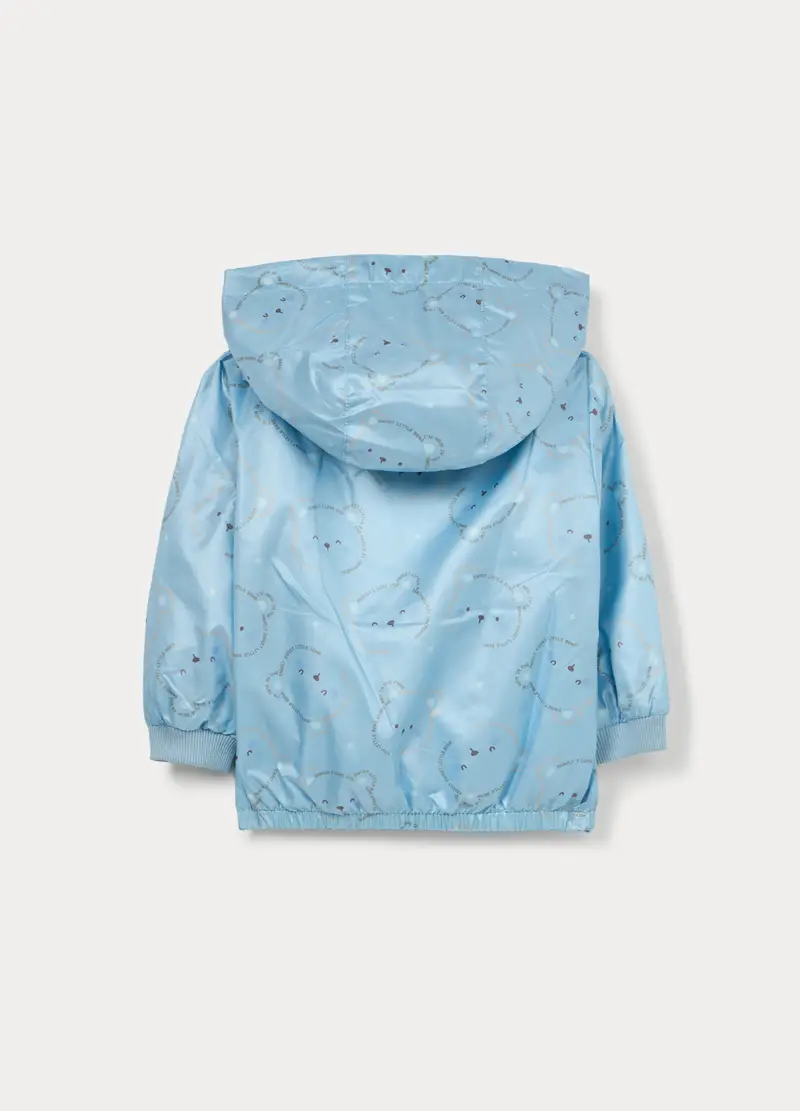 Giacca A Vento Con Cappuccio Neonato, Azzurro chiaro miniatura 2