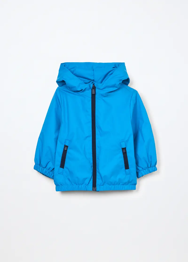 Giacca A Vento Con Cappuccio Neonato, Bambino, Azzurro celeste