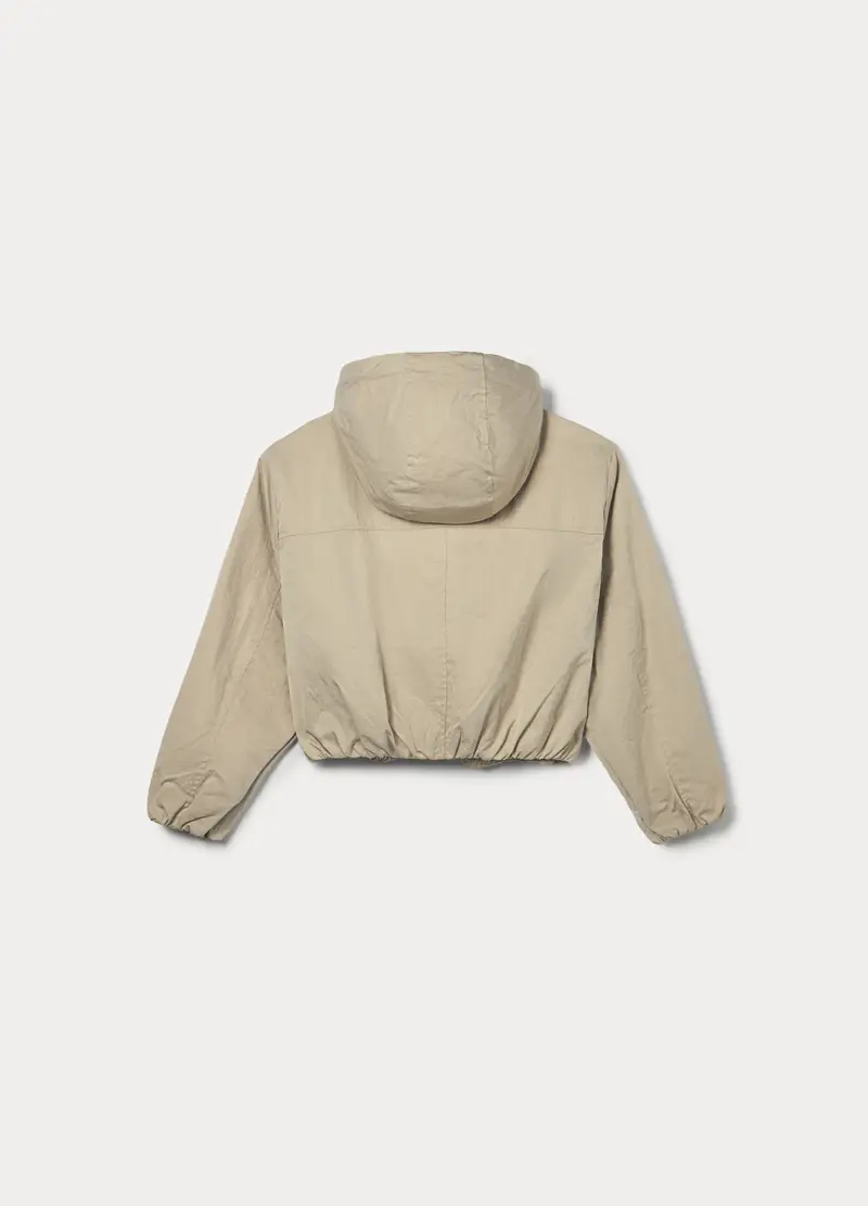 Giacca A Vento Con Cappuccio Ragazza, Bambina, Beige chiaro miniatura 2