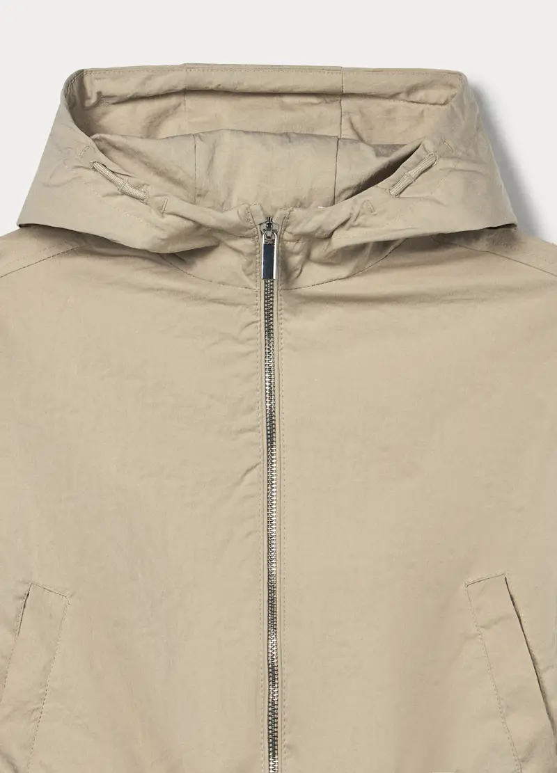 Giacca A Vento Con Cappuccio Ragazza, Bambina, Beige chiaro miniatura 3