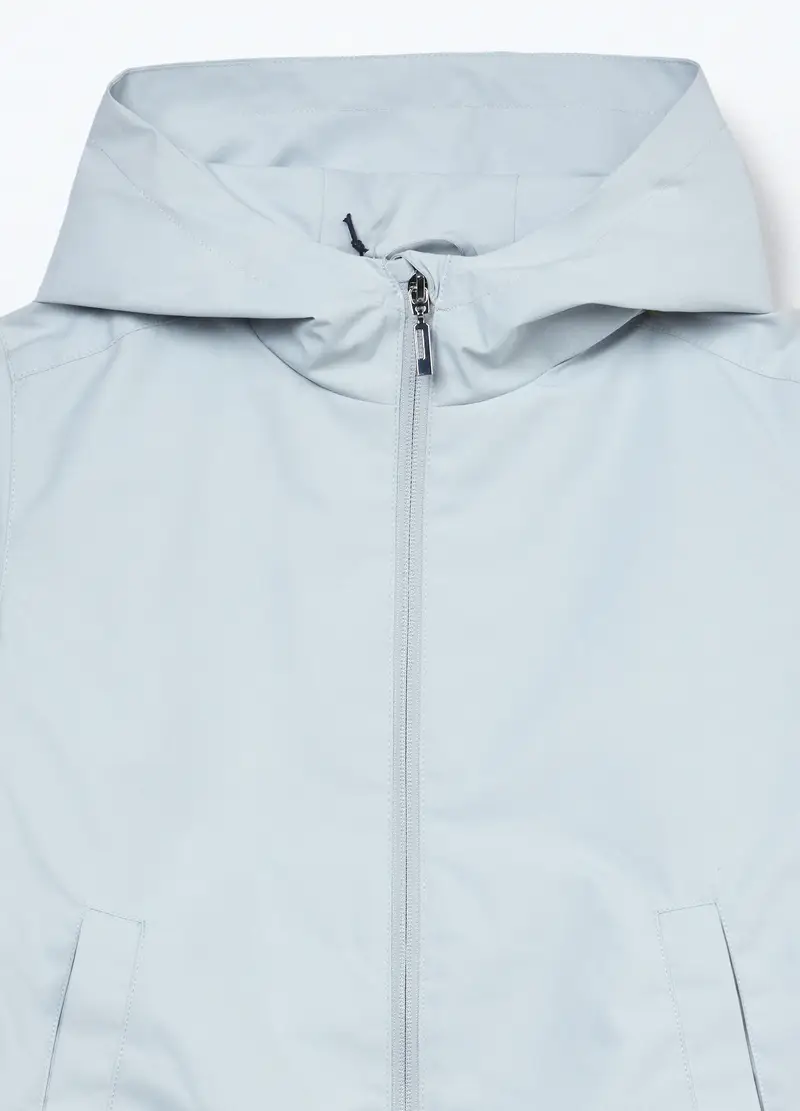 Giacca A Vento Con Cappuccio Ragazza, Bambina, Grigio chiaro miniatura 3