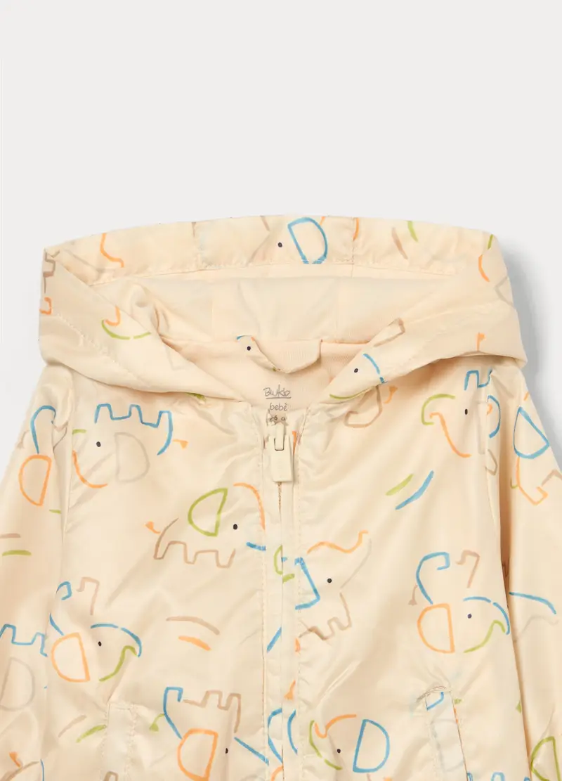 Giacca A Vento Con Stampa Neonato, Bianco avorio miniatura 3